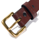 Carhartt Men's Signature Casual Belt | Leather Engraved Buckle Belt (Brown With Oeb Finish)