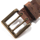 Carhartt Men's Signature Casual Belt | Saddle Leather Double Prong Perforated Belt (Brown With Oeb Finish)