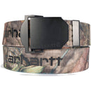 Carhartt Men's Signature Casual Belt | Signature Webbing Belt (Gold With Black Logo & Matte Gunmetal Finish)