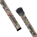 Carhartt Men's Signature Casual Belt | Signature Webbing Belt (Gold With Black Logo & Matte Gunmetal Finish)