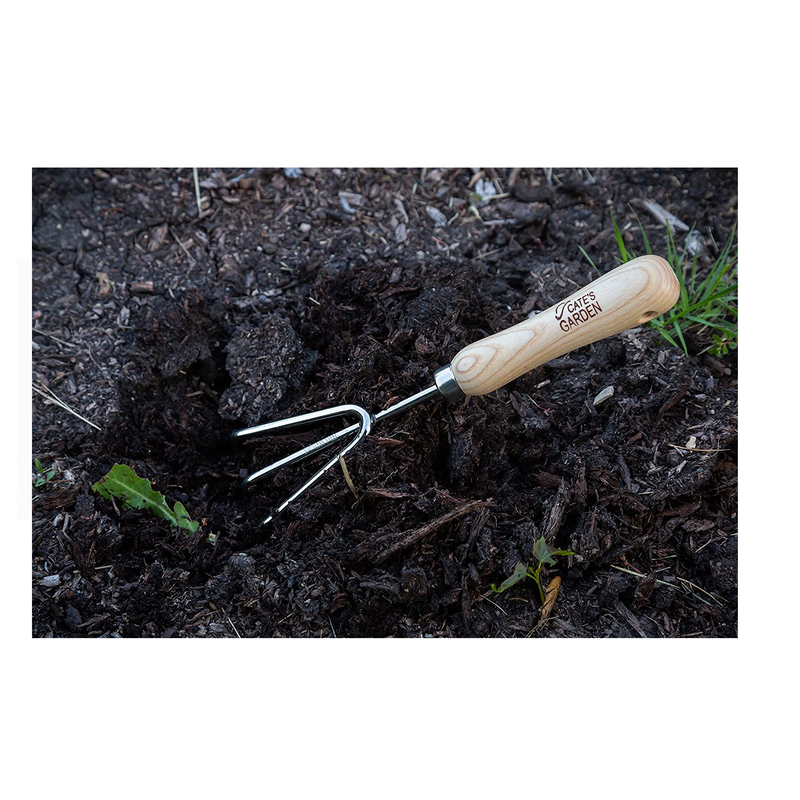 Cate's Garden Garden Hand Cultivator Premium Hand Rake for Tilling Soil