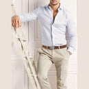 Chaoren Leather Ratchet Dress  Belt | with Automatic Slide | Charcoal Depiction Buckle - Cognac