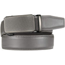 Chaoren Leather Ratchet Dress  Belt | with Automatic Slide | Racheting Belt W Dark Grey