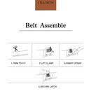 Chaoren Leather Ratchet Dress  Belt | with Automatic Slide | Racheting Belt W Dark Grey