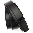 Chaoren Leather Ratchet Dress  Belt | with Automatic Slide | Square Buckle - Genuine Leather Black