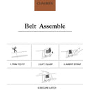 Chaoren Leather Ratchet Dress  Belt | with Automatic Slide | Basic Automatic Buckle W Dress Belt