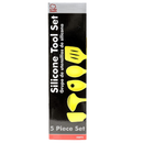 Chef Craft Premium Silicone Kitchen Tool and Utensil Set| 5 Piece Color Yellow