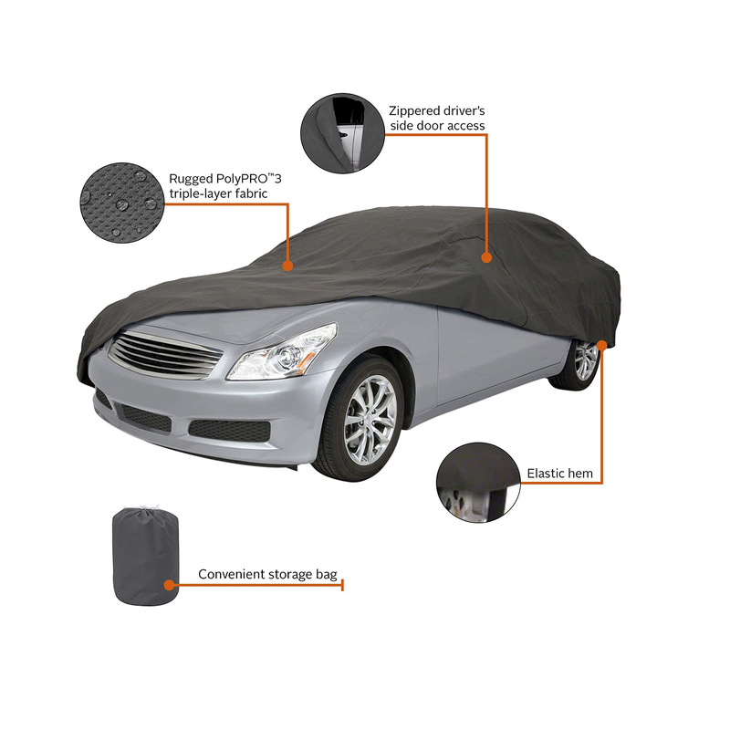 Classic Accessories Over Drive PolyPRO 3 Full-Size Sedan Cover 191"-210"L