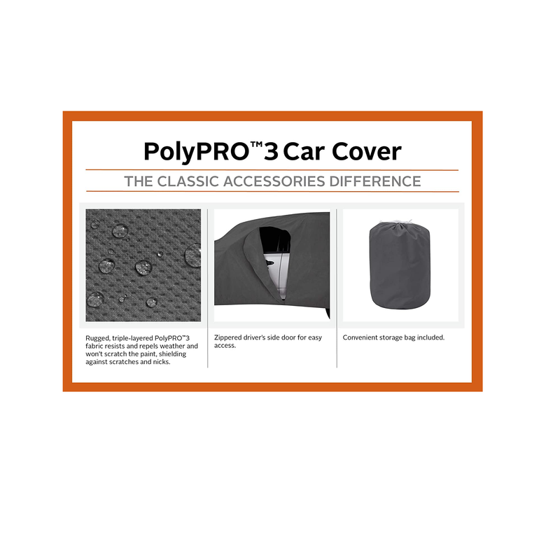 Classic Accessories Over Drive PolyPRO 3 Full-Size Sedan Cover 191"-210"L