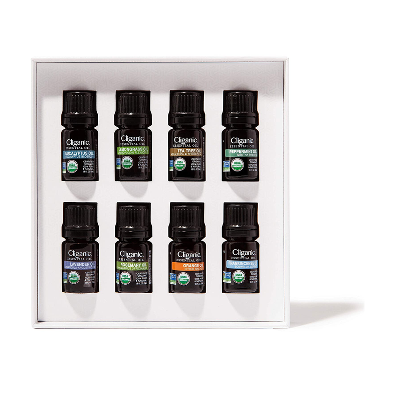 Cliganic USDA Organic Aromatherapy Essential Oils Holiday Gift Set Top 8 | 100% Pure Natural