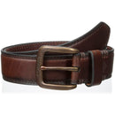 Columbia Men's Classic Logo Belt | Casual Dress with Single Prong Buckle | Color Chocolate Brown