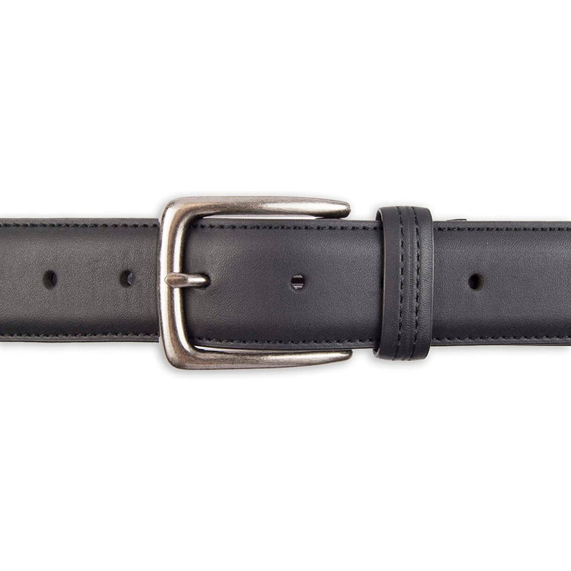 Columbia Men's Classic Logo Belt | Casual Dress with Single Prong Buckle | Color Black Bull