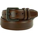 Columbia Men's Classic Logo Belt | Casual Dress with Single Prong Buckle | Color Brown