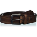 Columbia Men's Classic Logo Belt | Casual Dress with Single Prong Buckle | Color Dark Brown