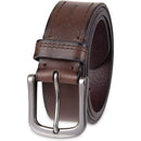 Columbia Men's Classic Logo Belt | Casual Dress with Single Prong Buckle | Color Deep Brown