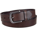Columbia Men's Classic Logo Belt | Casual Dress with Single Prong Buckle | Color Deep Brown