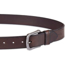 Columbia Men's Classic Logo Belt | Casual Dress with Single Prong Buckle | Color Deep Brown