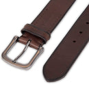 Columbia Men's Classic Logo Belt | Casual Dress with Single Prong Buckle | Color Deep Brown