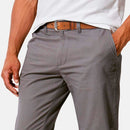 Columbia Men's Classic Logo Belt | Casual Dress with Single Prong Buckle | Stitched Tan