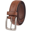 Columbia Men's Classic Logo Belt | Casual Dress with Single Prong Buckle | Color Tan
