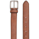 Columbia Men's Classic Logo Belt | Casual Dress with Single Prong Buckle | Color Tan
