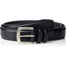 Columbia Men's Classic Logo Belt | Casual Dress with Single Prong Buckle | Color Minimal Black