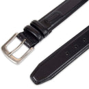 Columbia Men's Classic Logo Belt | Casual Dress with Single Prong Buckle | Color Minimal Black