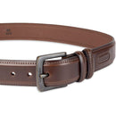 Columbia Men's Classic Logo Belt | Casual Dress with Single Prong Buckle | Color Minimal Brown