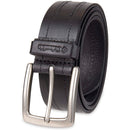 Columbia Men's Classic Logo Belt | Casual Dress with Single Prong Buckle | Color Stitched Black