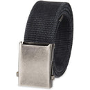 Columbia Men's Military Web Belt-Adjustable Cotton Strap and Metal Plaque Buckle | Color Black