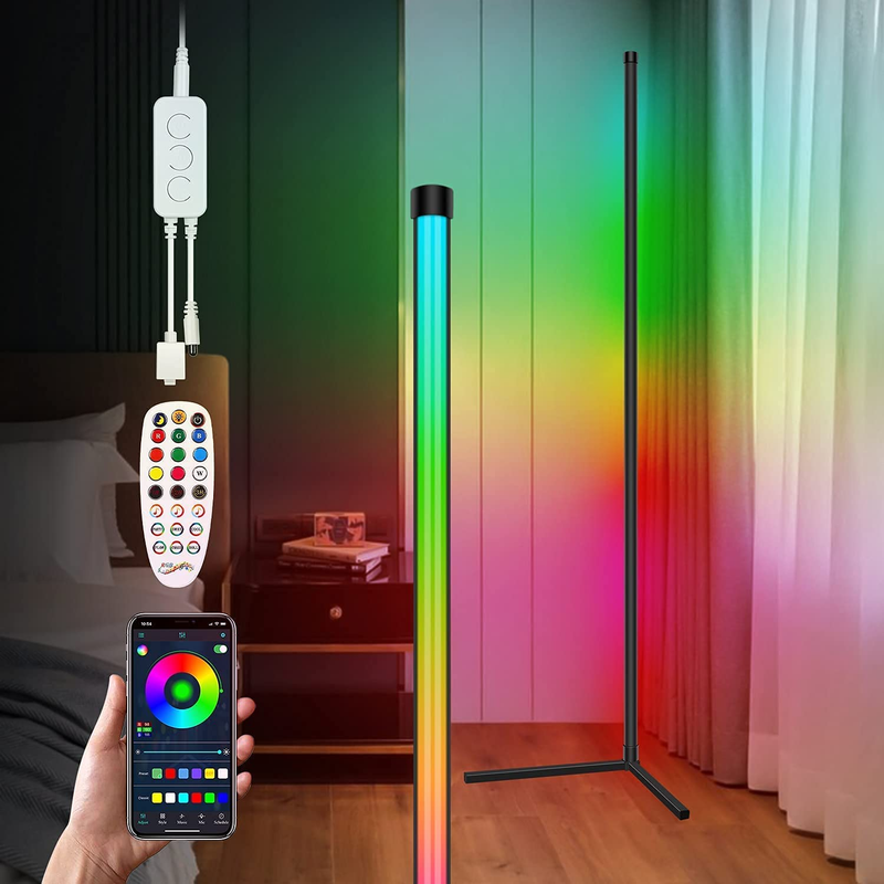 Corner Floor Lamp Color Changing LED Floor Lamp Ambient Lighting App Control