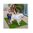 Cosweet Square Fake Grass Mat Self Draining Floor Mat for Dogs