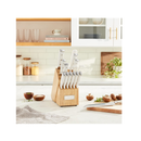 Cuisinart C77WTR-15P Classic Forged Triple Rivet| 15 Piece Knife Set Color White