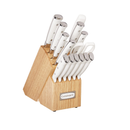 Cuisinart C77WTR-15P Classic Forged Triple Rivet| 15 Piece Knife Set Color White