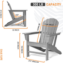 DAILYLIFE HDPE Adirondack Chair | Patio Outdoor Chairs