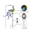 DREAMSOUL Solar Lights for Outdoor Garden | Metal Peacock Decor