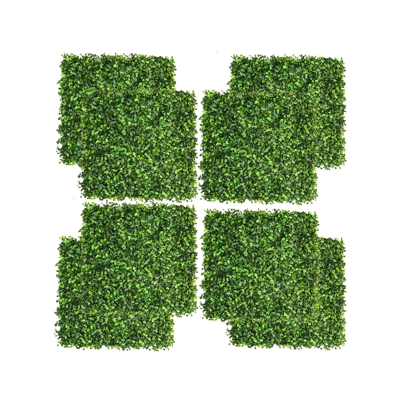 DearHouse 8 Panel Artificial Boxwood Plants | for Outside and Inside