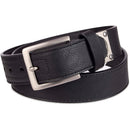 Dickies Men's Casual Leather Belt | Black Plaque