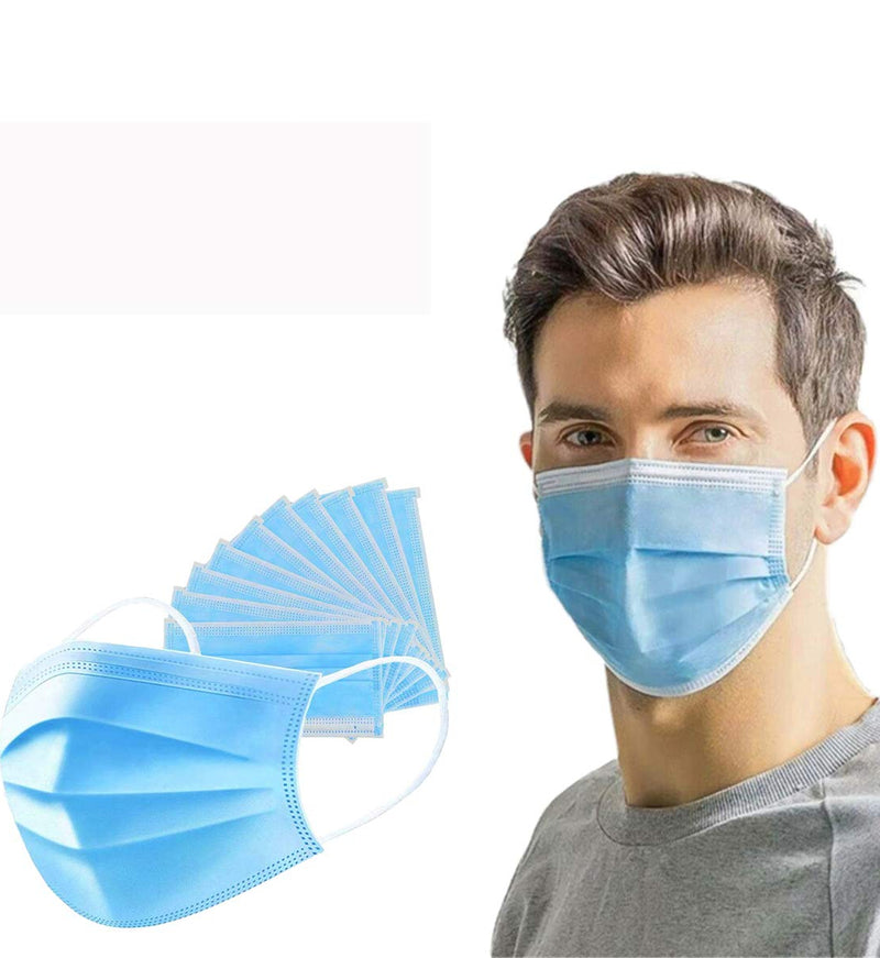 Disposable Safety Masks with Adjustable Nosebridge (50 Pcs)