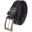 Dockers Men's Leather Braided Casual and Dress Belt | Color Black/Black