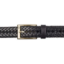 Dockers Men's Leather Braided Casual and Dress Belt | Color Black/Black