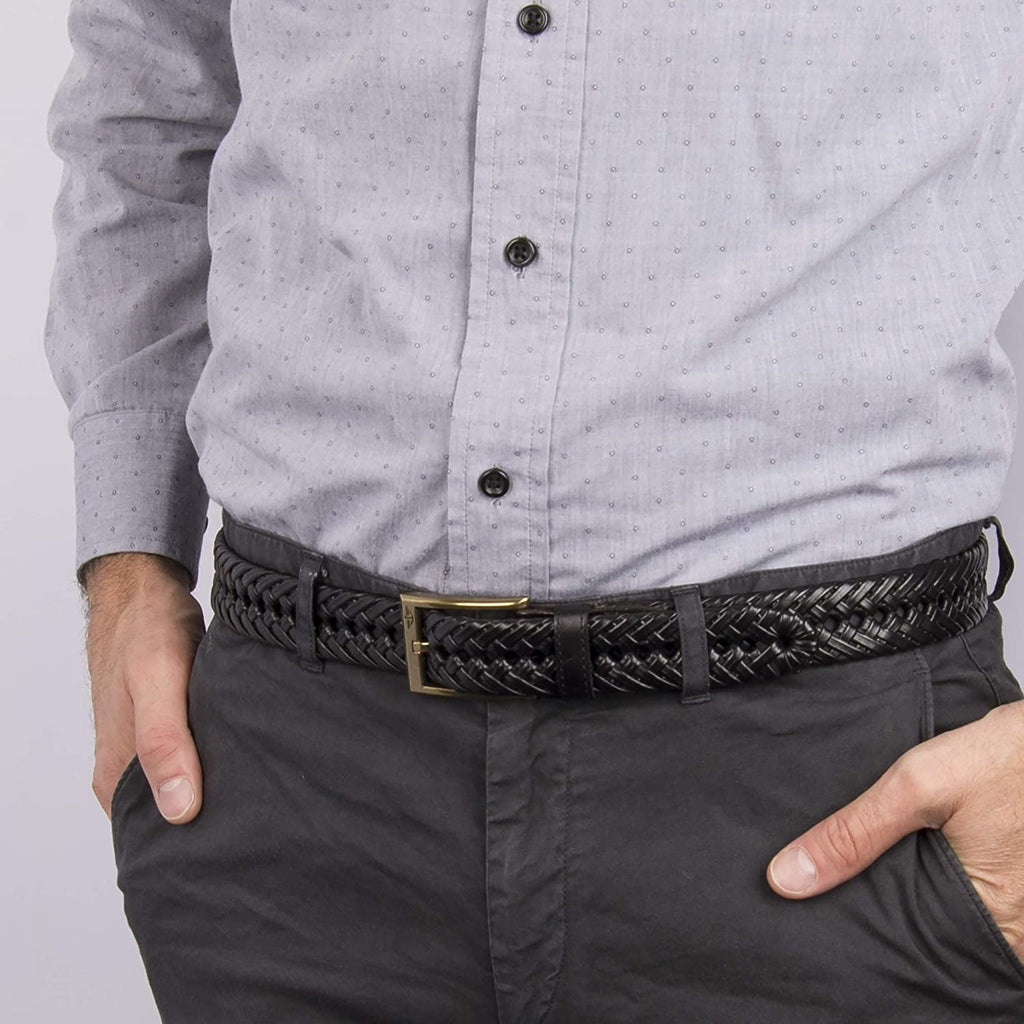 dockers men's leather braided casual and dress belt Dockers Men's Fully Adjustable Double V-Weave Braided Belt
