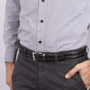 Dockers Men's Leather Braided Casual and Dress Belt | Color Black Lace