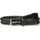 Dockers Men's Leather Braided Casual and Dress Belt | Color Black Stretch