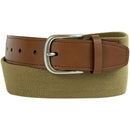 Dockers Men's Leather Braided Casual and Dress Belt | Color Khaki Web