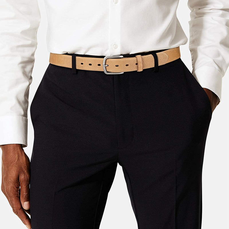 Dockers Men's Leather Casual Belt | Color Tan Simple