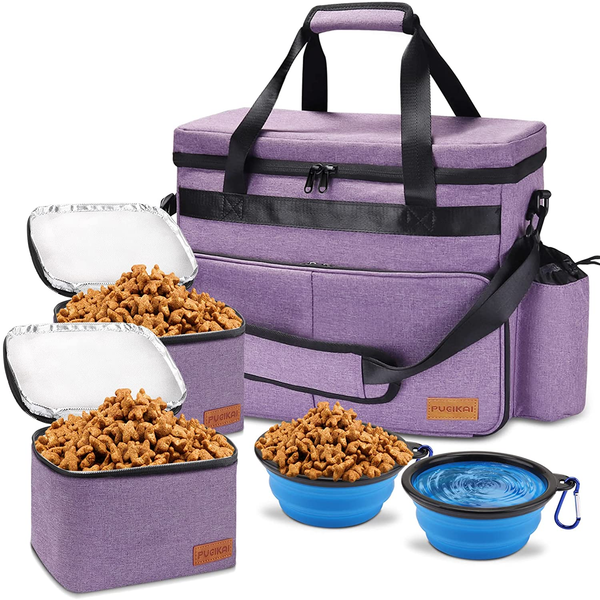 Airline Approved Pet Travel Organizer/Lunch Bag with Food