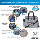 Dog travel bag for supplies from Lucky Tail. Includes Pet Travel Bag Organizer
