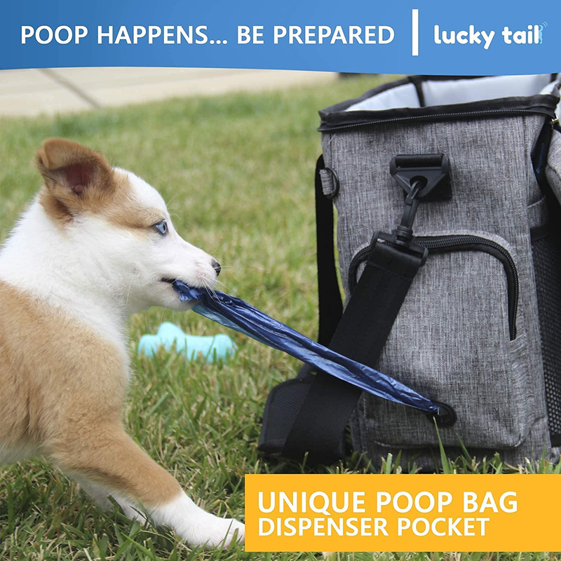 Dog travel bag for supplies from Lucky Tail. Includes Pet Travel Bag Organizer