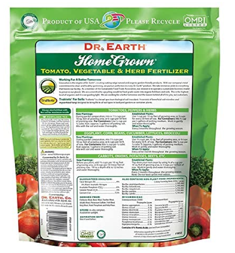 Dr. Earth Organic 5 Tomato Fertilizer Poly Bag